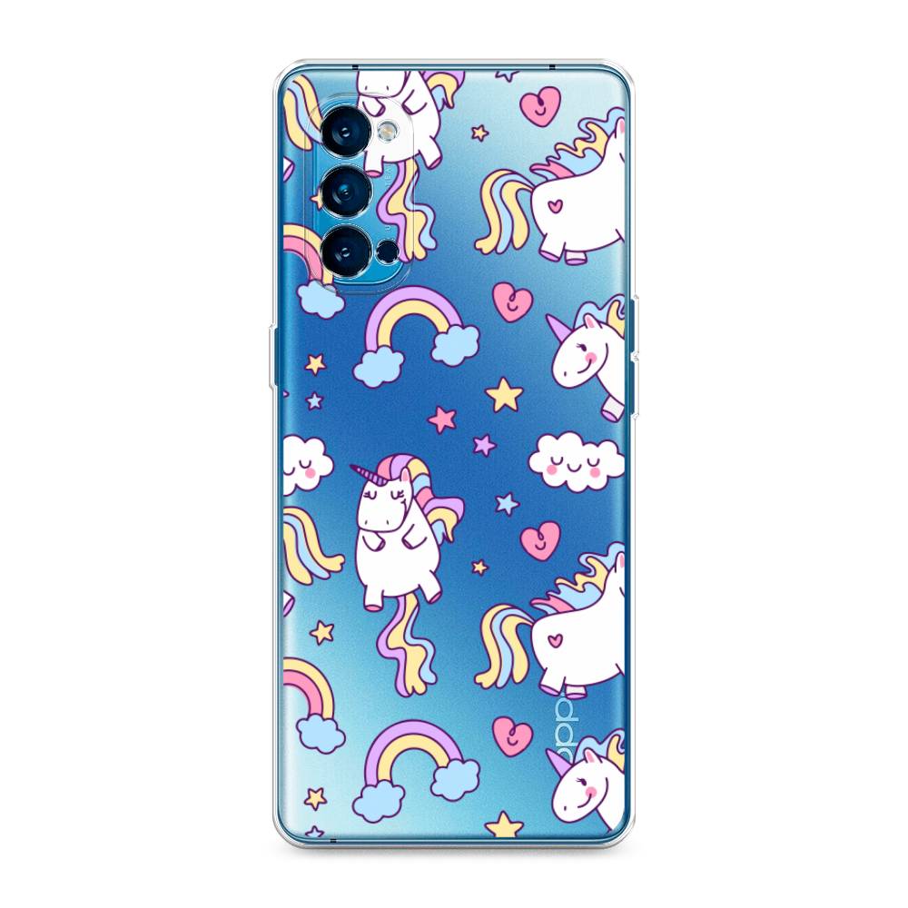 фото Силиконовый чехол "sweet unicorns dreams" на oppo reno 4 pro 5g awog