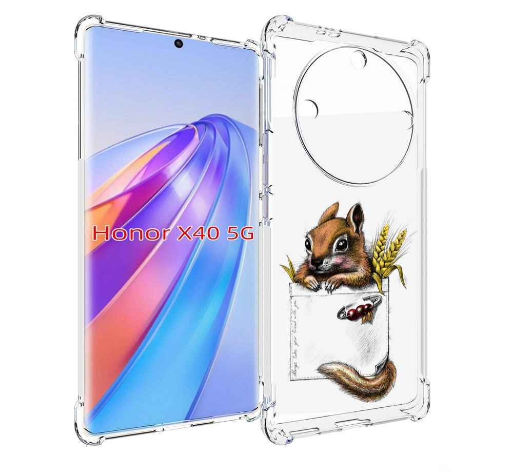 

Чехол MyPads Белочка для Honor X40, Прозрачный, Tocco