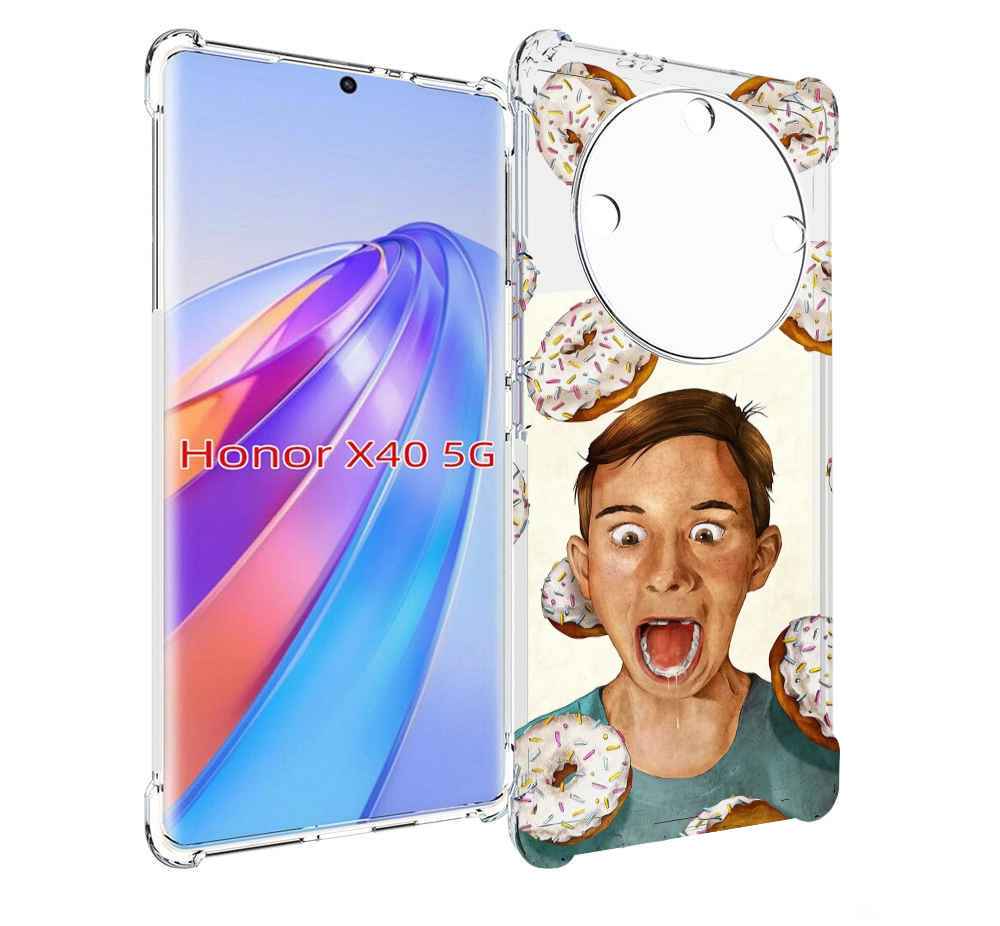 

Чехол MyPads Бешенные-пончики для Honor X40, Прозрачный, Tocco