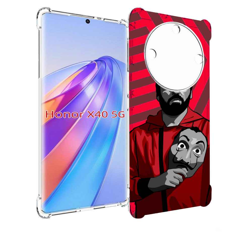 

Чехол MyPads Богата-Бумажный-дом для Honor X40, Прозрачный, Tocco