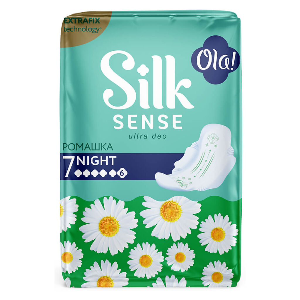 

Ola! Silk Sense Прокладки Ultra Night ультратонкие аромат Ромашка 7 шт.