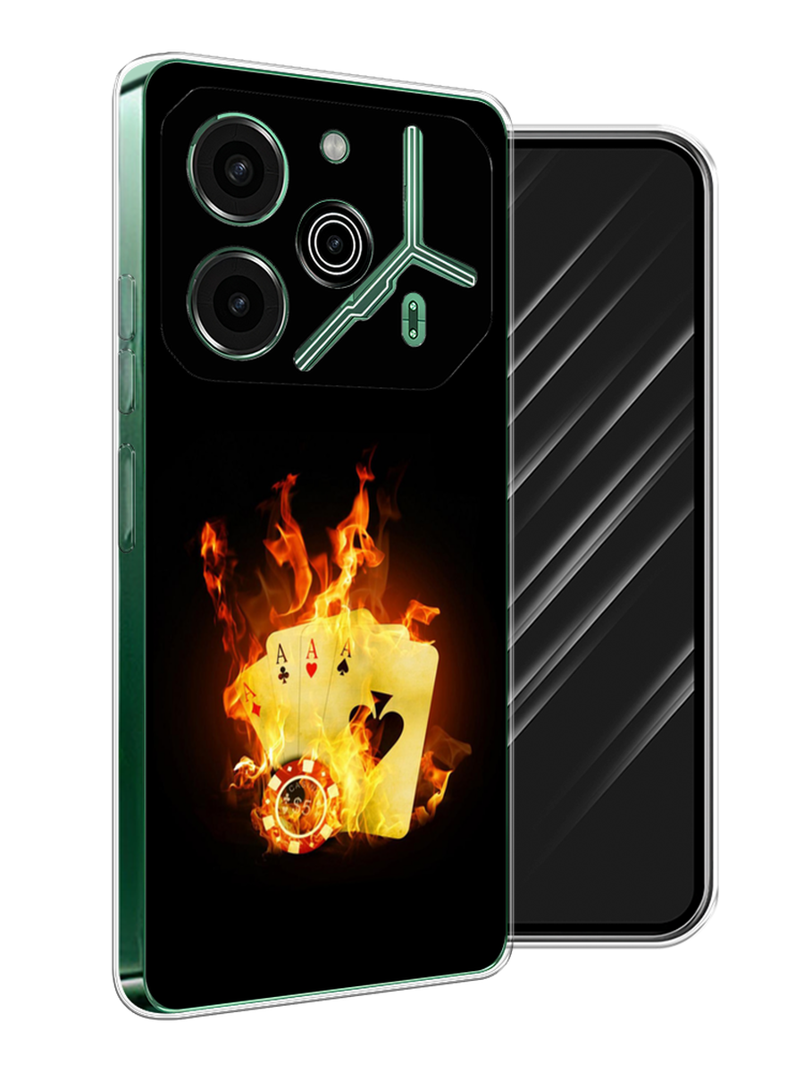 

Чехол Awog на Tecno Pova 6 Pro 5G "Горящие карты", Черный;оранжевый, 305250-1