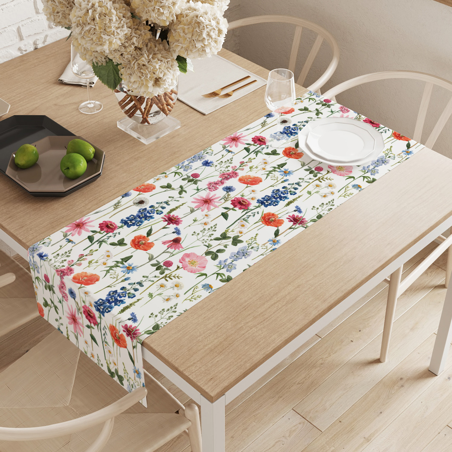 

Дорожка водоотталкивающая на стол JoyArty Летнее настроение ptt_422889 145х40см белый, Летнее настроение