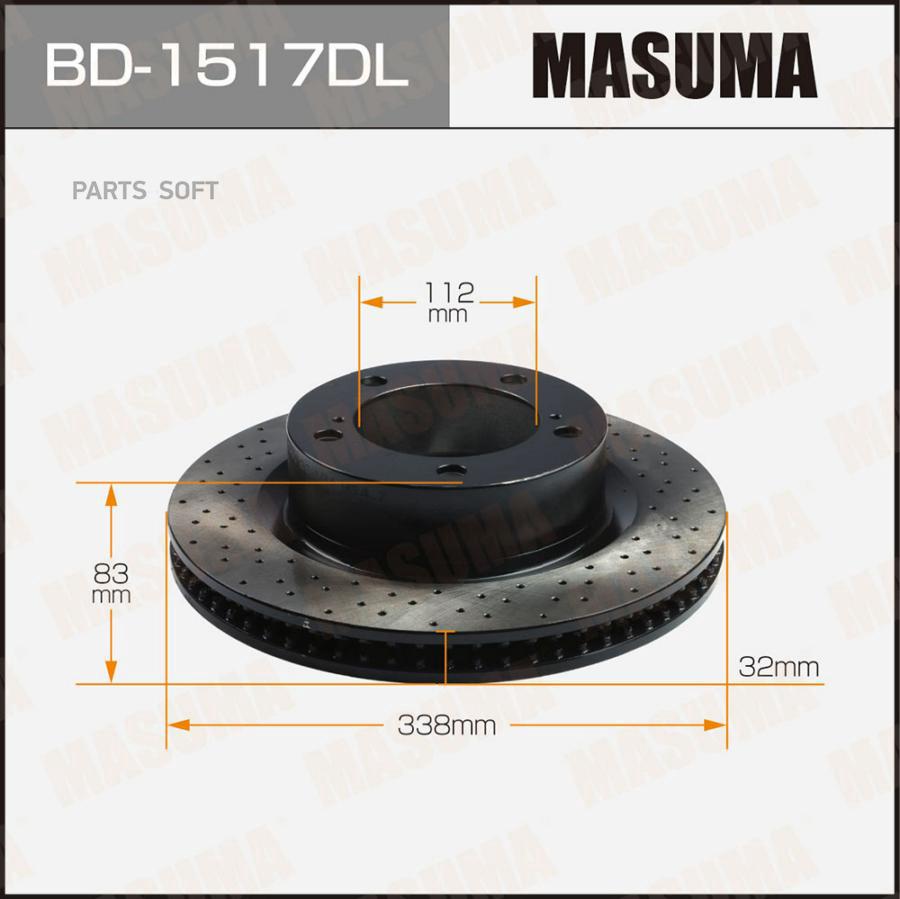 

Диск тормозной MASUMA перфорированный front LAND CRUISER/ UZJ200, URJ202 LH