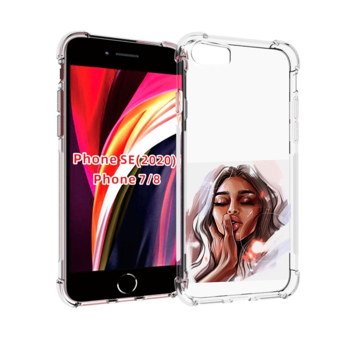 

Чехол MyPads Большие-губы женский для iPhone 7 4.7 / iPhone 8 / iPhone SE 2 (2020), Прозрачный, Tocco