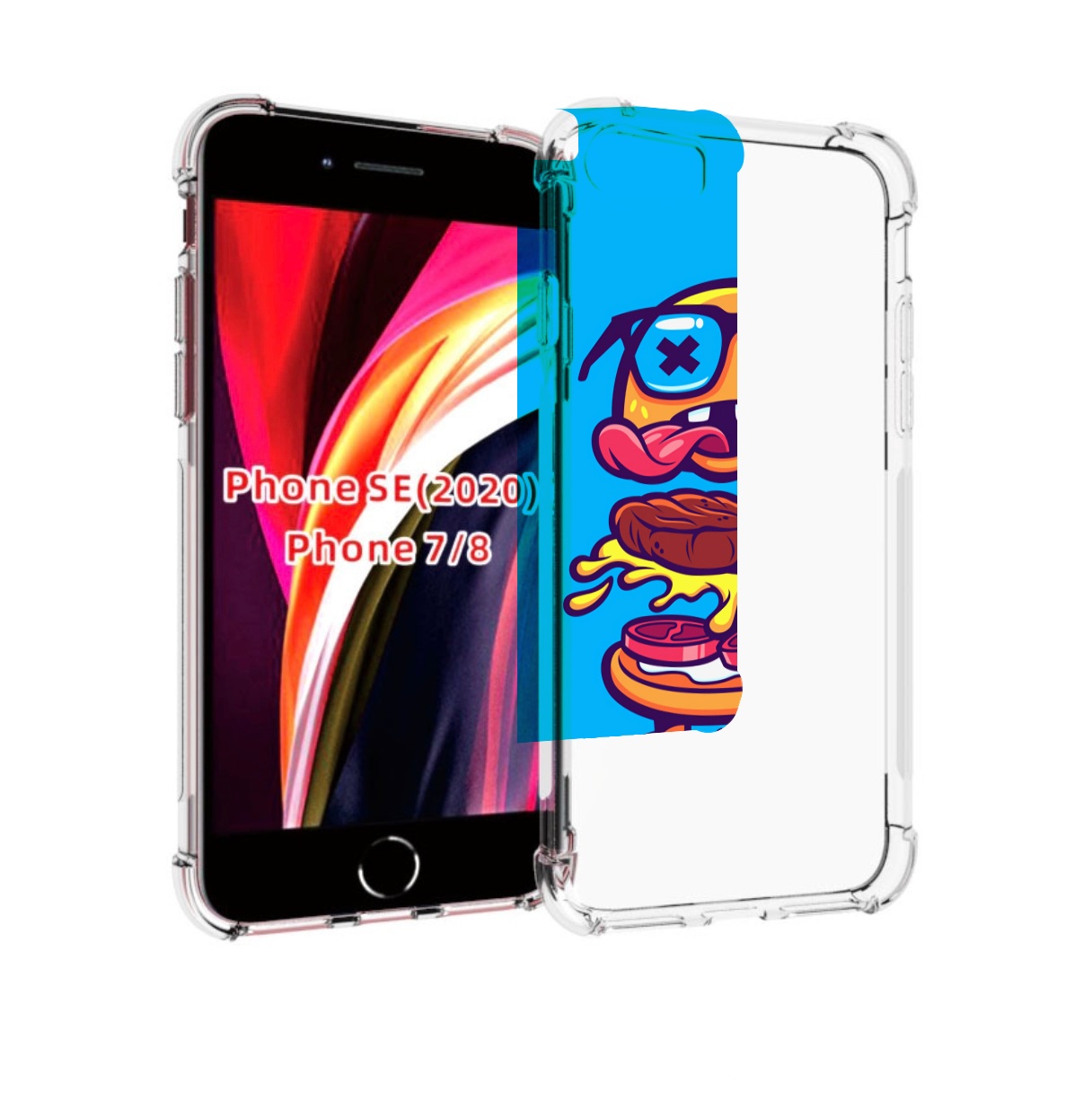

Чехол MyPads Бургер с очками для iPhone 7 4.7 / iPhone 8 / iPhone SE 2 (2020), Прозрачный, Tocco
