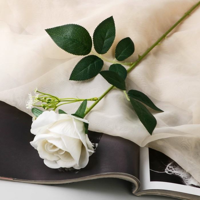 

Poetry in flowers Цветы искусственные Роза венесуэльская 8х56 см, белый