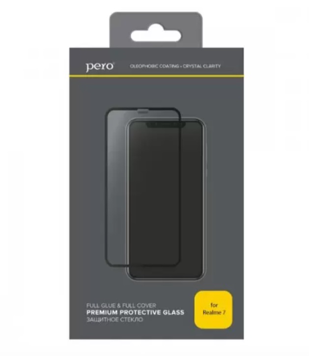 

Защитное стекло Pero Для Realme 7, Black (PGFG-R7), Для Realme 7,черное (PGFG-R7)