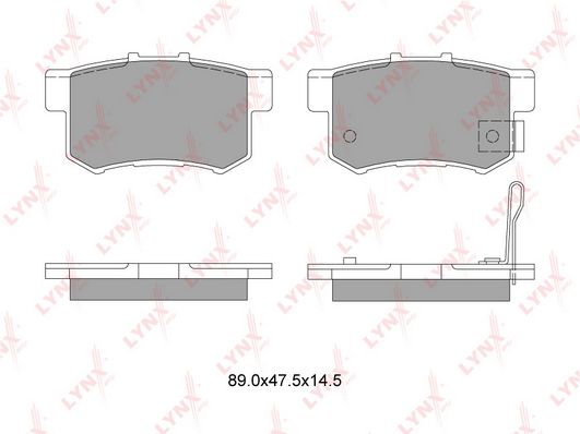 

Тормозные колодки LYNXauto задние дисковые для Honda Accord -03, Civic 01-05 BD3402