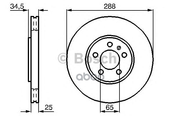 

0 986 478 867_Диск Тормозной Передний Audi A3, Vw Bora/Golf 1.8T/2.3/1.9Tdi 96>