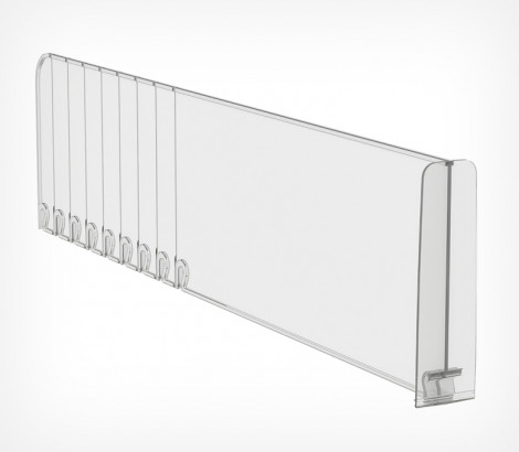 

Пластиковый обламывающийся разделитель высотой 120 мм c передним ограничителем 120 мм, L=2