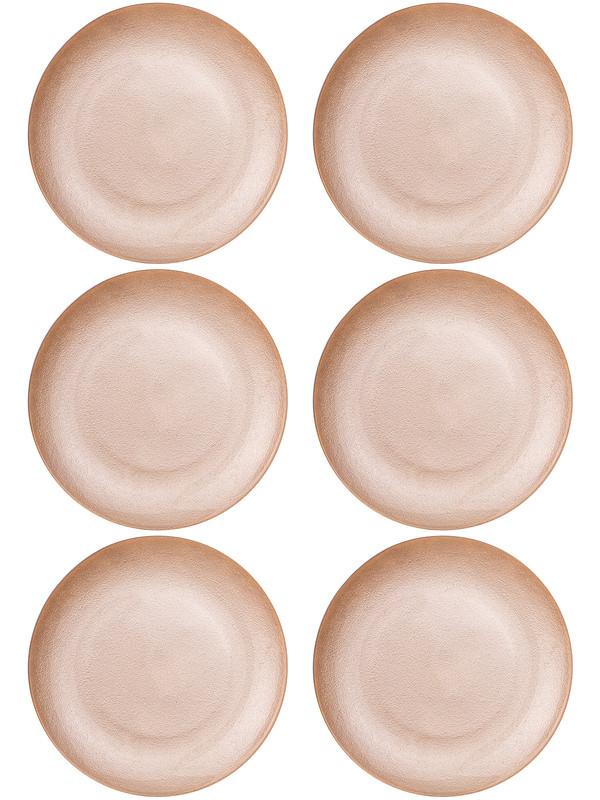

Набор обеденных тарелок 6 шт Bronco Natural cream 27,5 см336-046, Бежевый