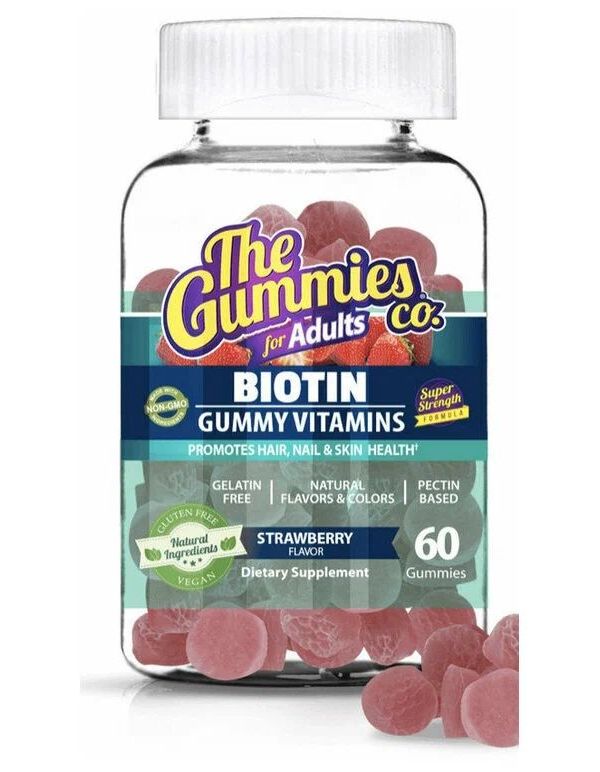 

Gummies Biotin, 60 жевательных конфет (Клубника)