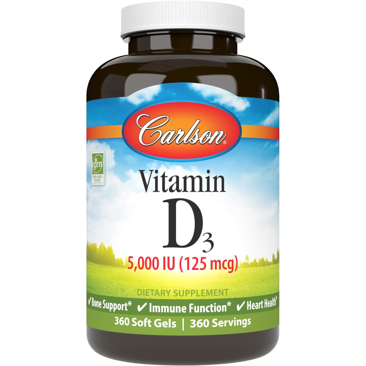 

Carlson Vitamin D3 5.000 IU, капсулы 360 шт., Vitamin D3