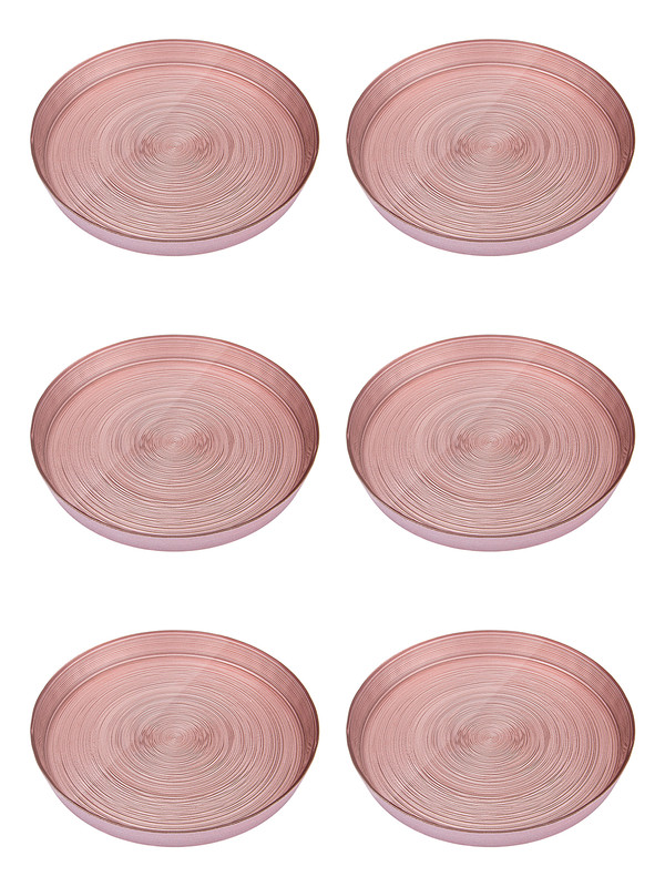 

Набор обеденных тарелок 6 шт Аксам Miracle dust rose 21 см339-038, Розовый