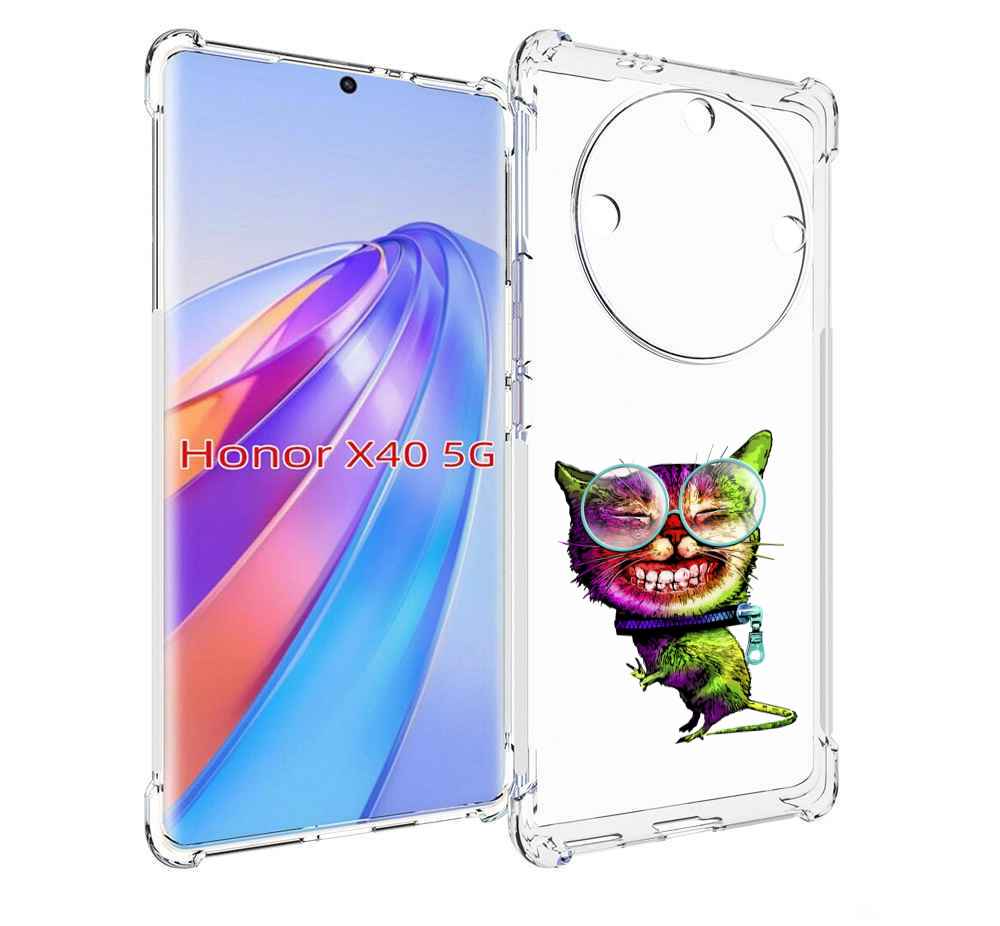 

Чехол MyPads Веселый кот для Honor X40, Прозрачный, Tocco