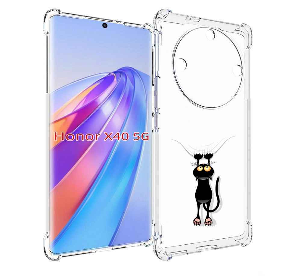 

Чехол MyPads Висячий-кот для Honor X40, Прозрачный, Tocco