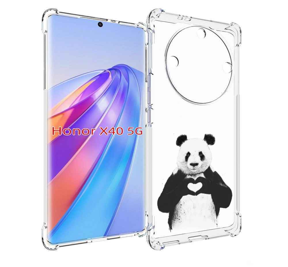 

Чехол MyPads Влюбленная панда для Honor X40, Прозрачный, Tocco
