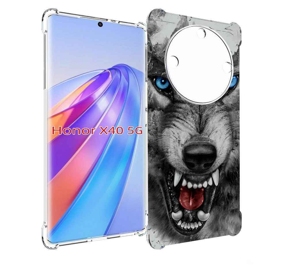 

Чехол MyPads Волк-частица мужской для Honor X40, Прозрачный, Tocco