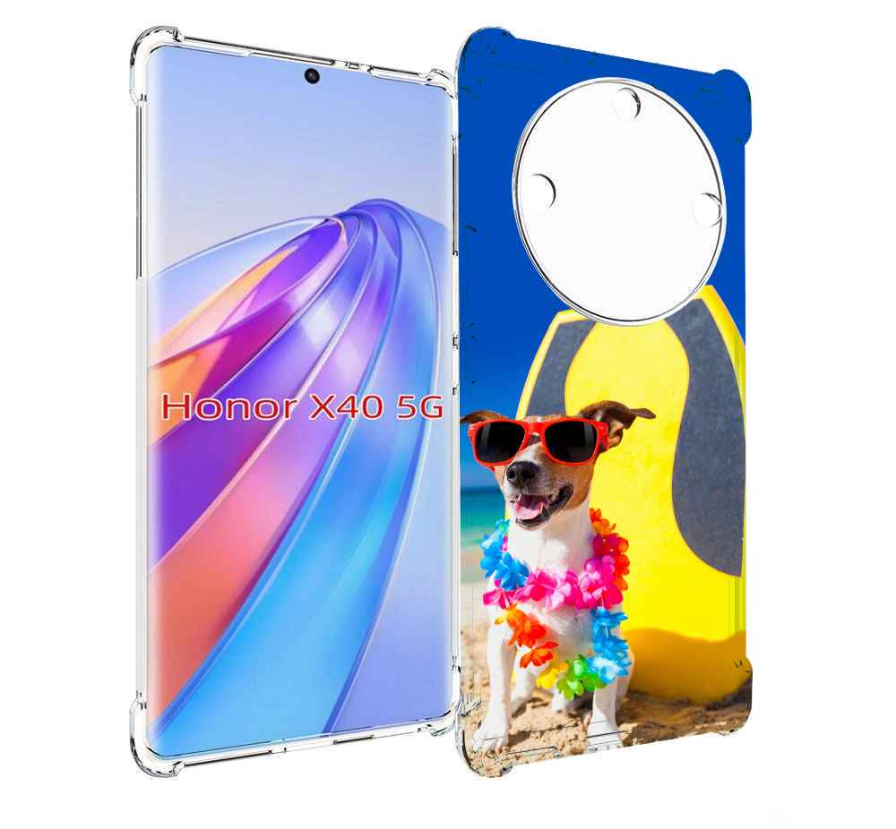 

Чехол MyPads Гавайская-собака для Honor X40, Прозрачный, Tocco