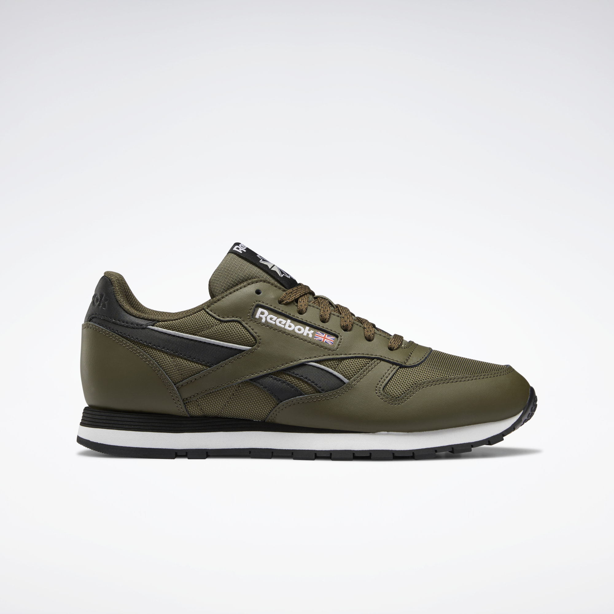 фото Кроссовки мужские reebok cl lthr зеленые 11 us