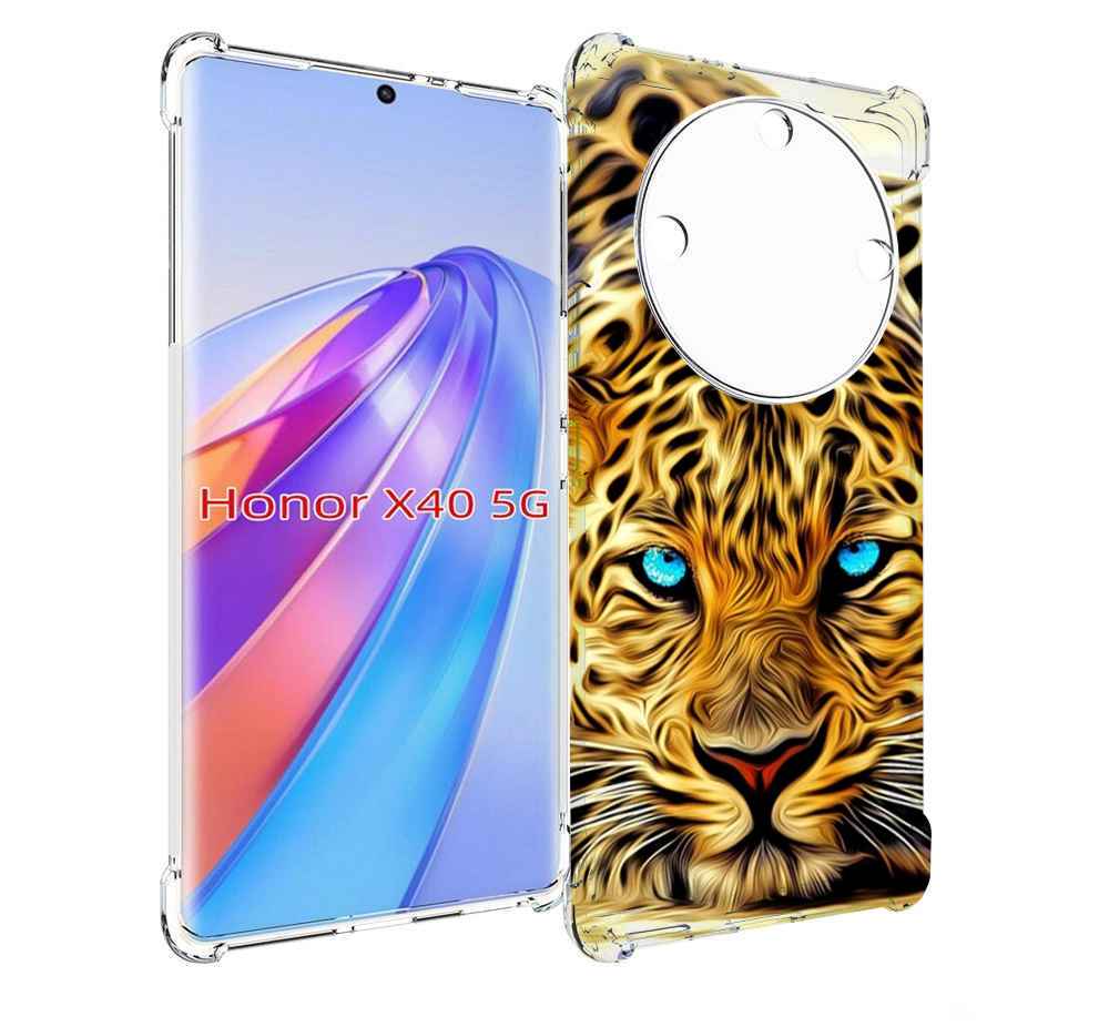 

Чехол MyPads Голубоглазый-гепард для Honor X40, Прозрачный, Tocco