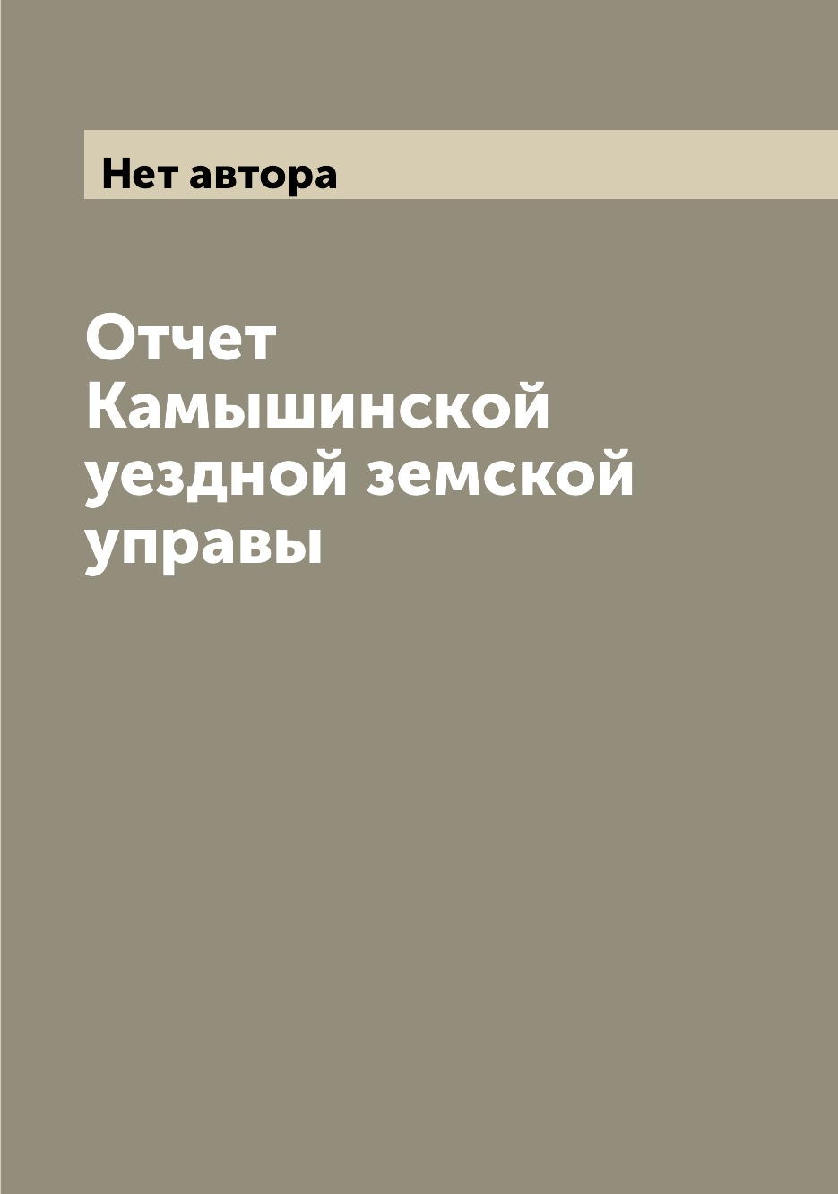 

Книга Отчет Камышинской уездной земской управы