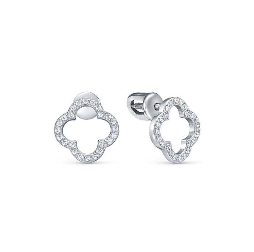 

Серьги из серебра Argentum Z2-10741, фианит, Z2-10741