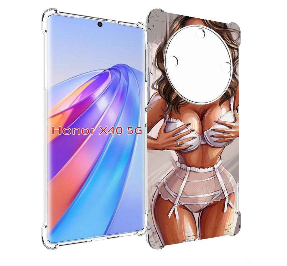 

Чехол MyPads Девушка-в-кружевном для Honor X40, Прозрачный, Tocco
