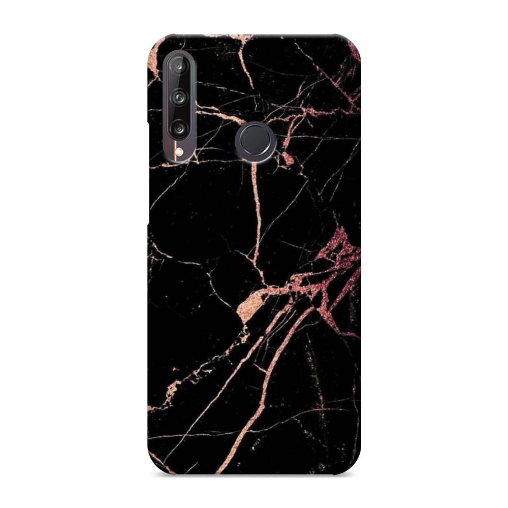 фото Чехол awog "мрамор розовое золото" для huawei y7p