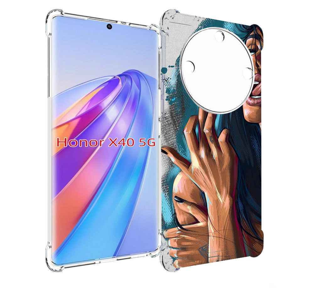 

Чехол MyPads Девушка-нарисованная-дерзкая женский для Honor X40, Прозрачный, Tocco