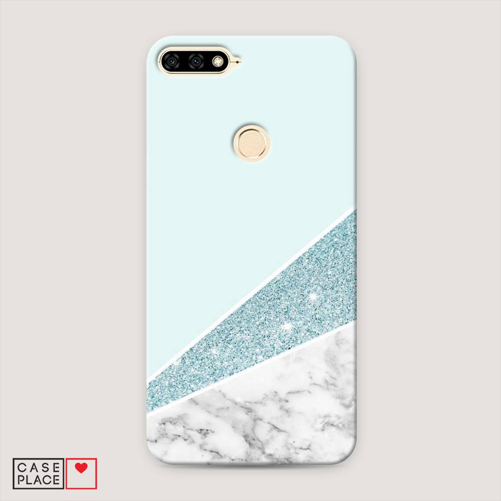 

Чехол Awog "Мрамор с голубыми блестками" для Honor 7C, 64520-2