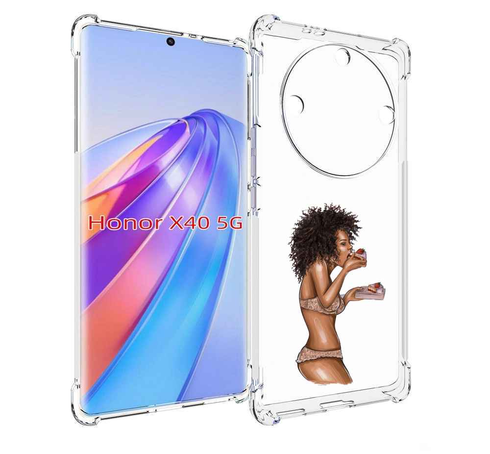 

Чехол MyPads Девушка-с-пирожными женский для Honor X40, Прозрачный, Tocco