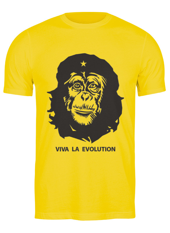 

Футболка мужская Printio Viva la evolution желтая L, Желтый, Viva la evolution