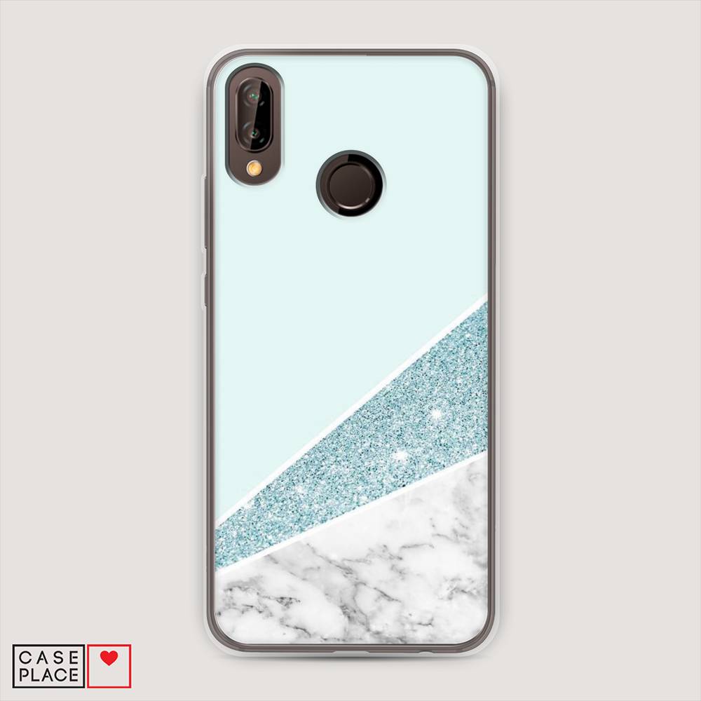 

Чехол Awog "Мрамор с голубыми блестками" для Huawei Nova 3