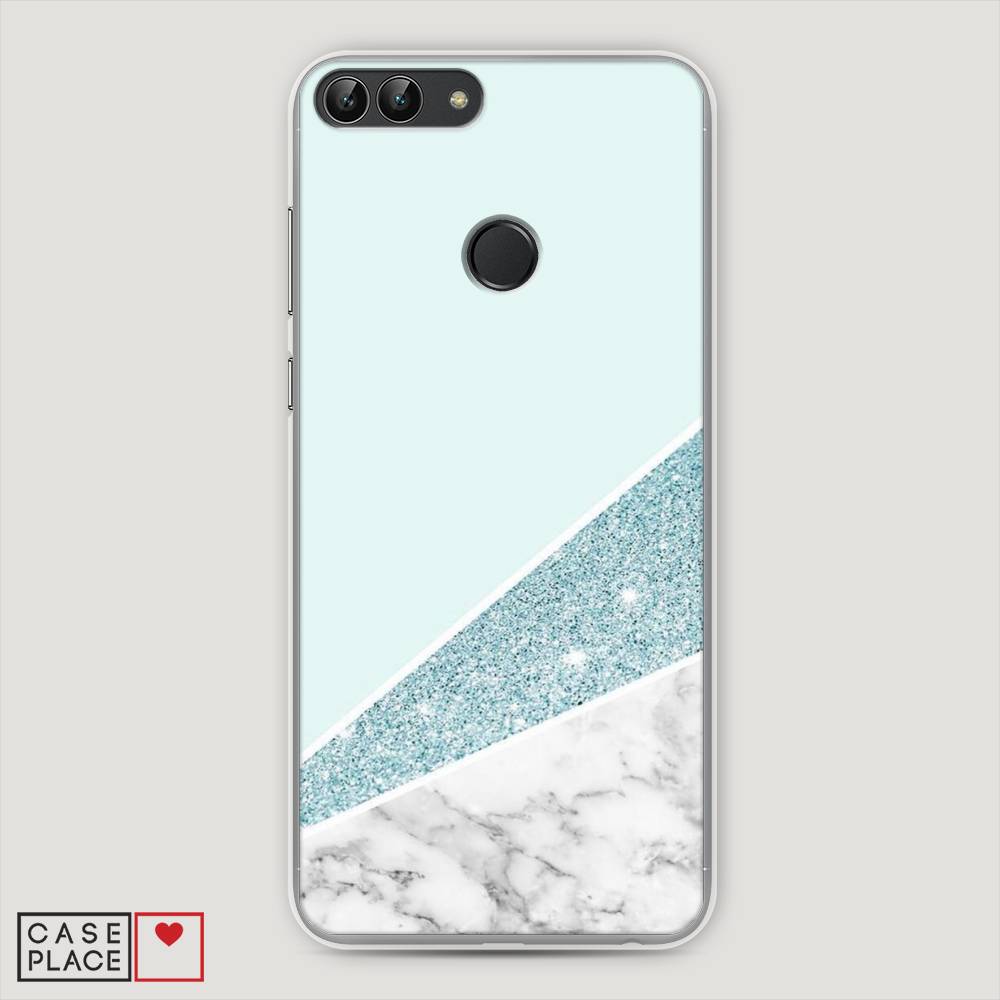 

Чехол Awog "Мрамор с голубыми блестками" для Huawei P Smart