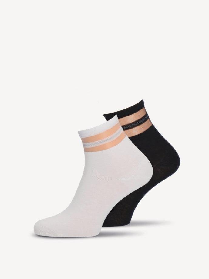 Комплект носков женских Tamaris 99612-0083 белый; черный 39-42