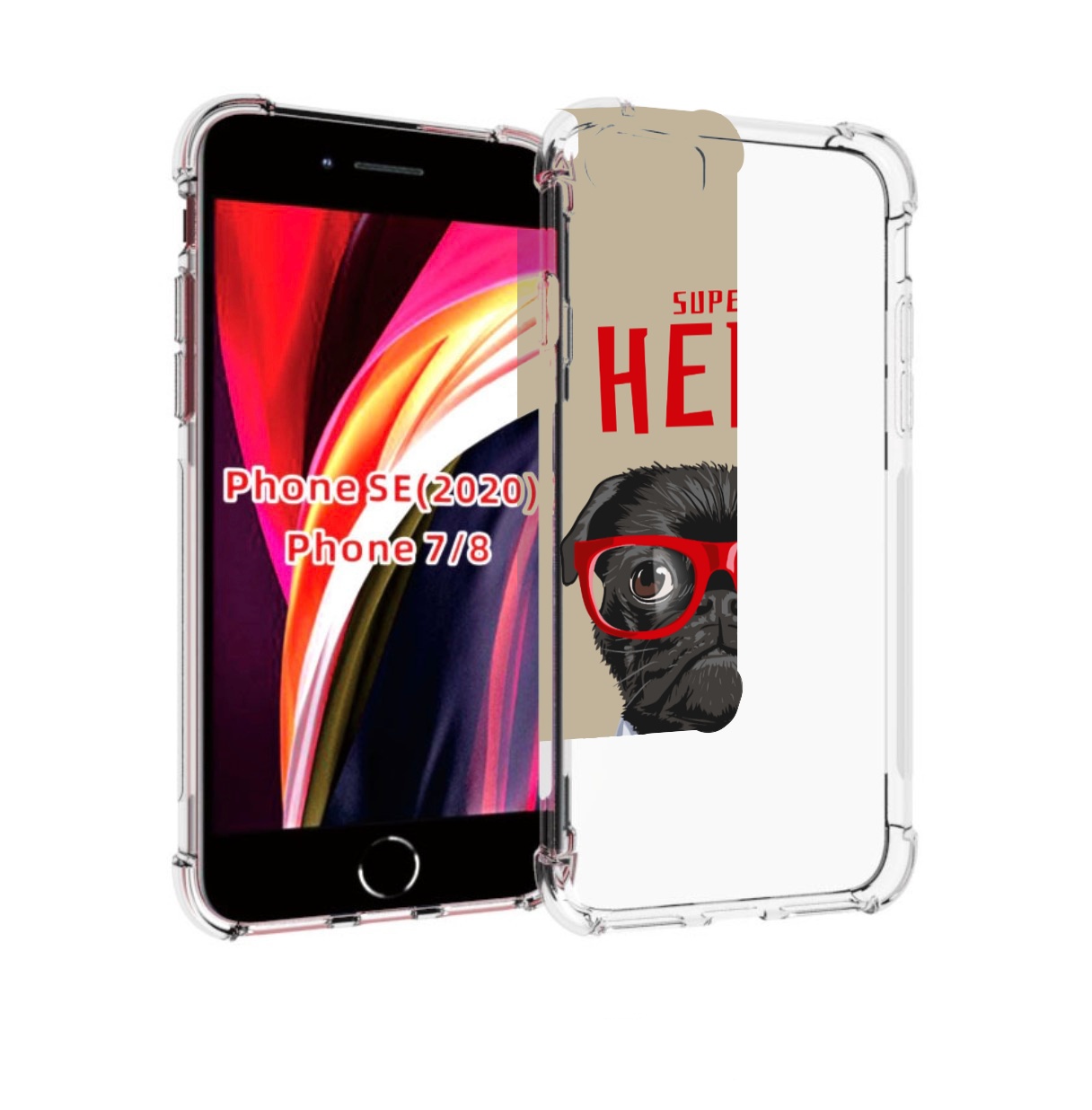 

Чехол MyPads Герой-PUG для iPhone 7 4.7 / iPhone 8 / iPhone SE 2 (2020), Прозрачный, Tocco