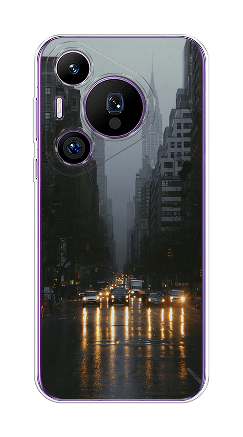 

Чехол на Huawei Pura 70 Pro/70 Pro Plus "Дождливый Нью Йорк", Черный;серый, 6124450-1