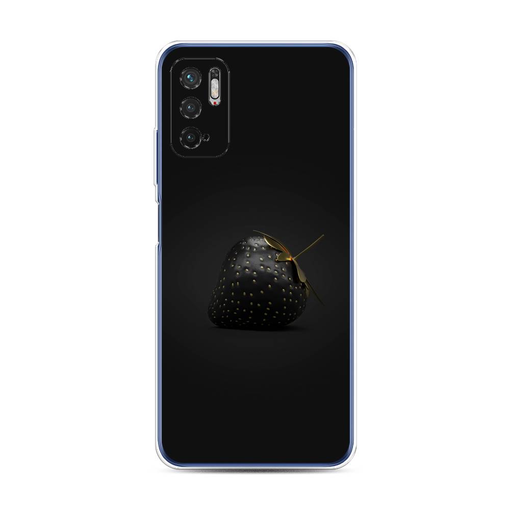 фото Силиконовый чехол "черная клубника" на xiaomi redmi note 10 5g awog