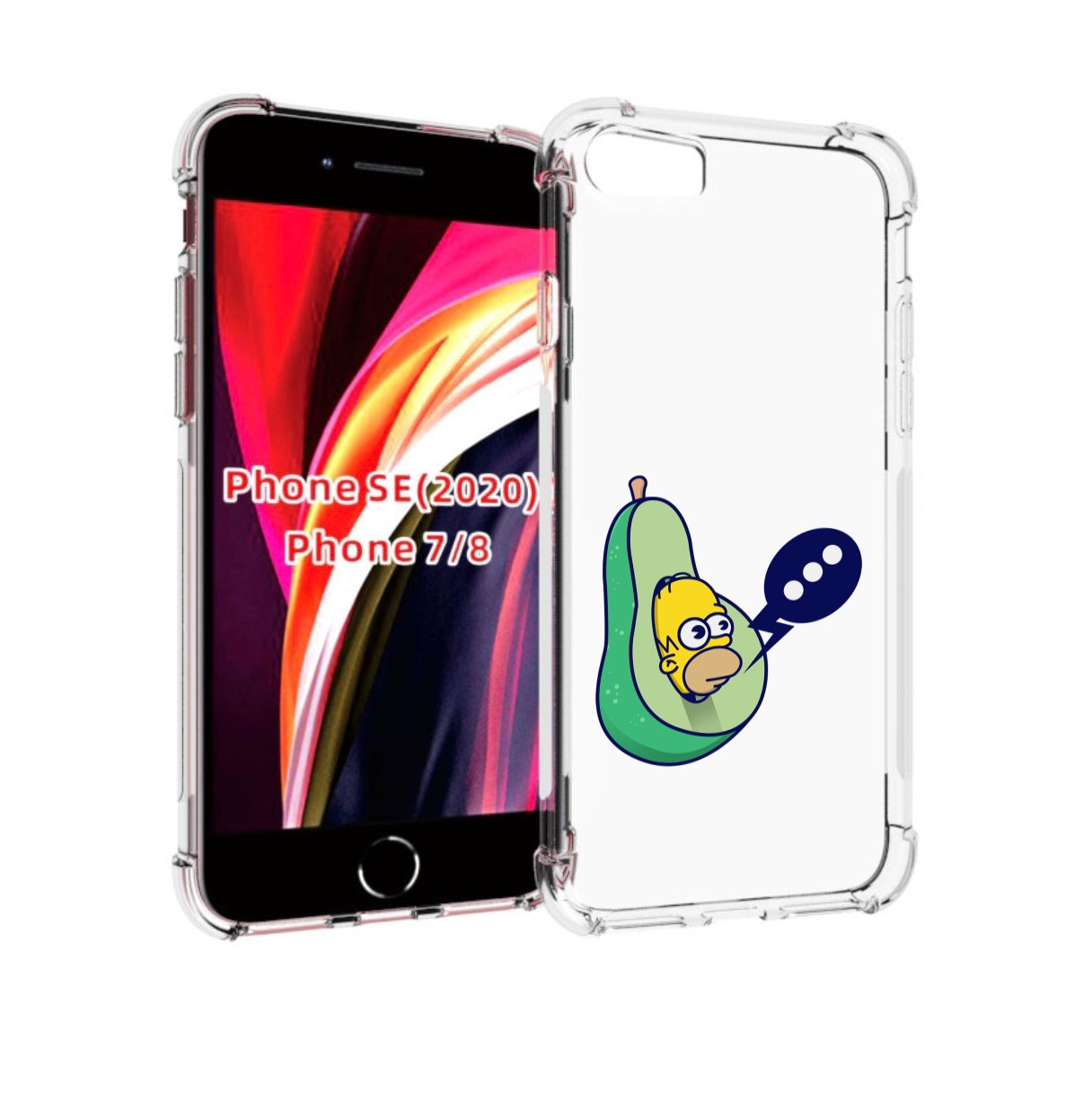 

Чехол MyPads Гомер-авокадо для iPhone 7 4.7 / iPhone 8 / iPhone SE 2 (2020), Прозрачный, Tocco