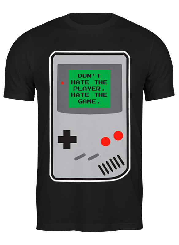 

Футболка мужская Printio Don't hate the player (gameboy) черная L, Черный, Don't hate the player (gameboy)