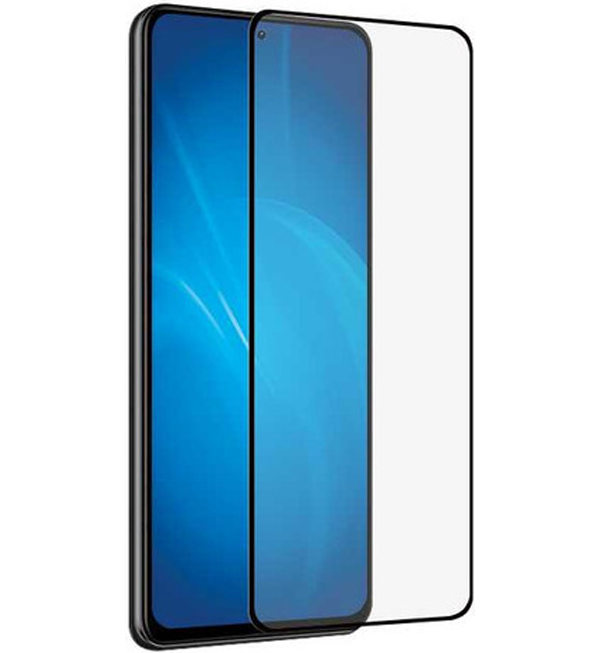 

Защитное стекло DF poColor-05 Bl, для Poco F3/ Xiaomi Redmi K40, черный с цв.рамкой
