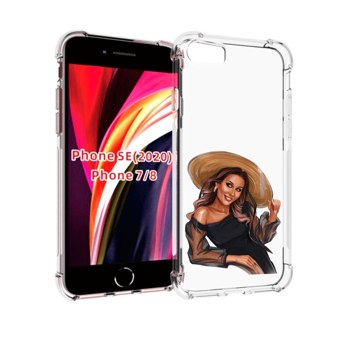 

Чехол MyPads Девушка-в-боди женский для iPhone 7 4.7 / iPhone 8 / iPhone SE 2 (2020), Прозрачный, Tocco