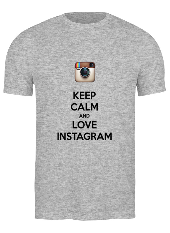 

Футболка мужская Instagram Printio серая L, Instagram