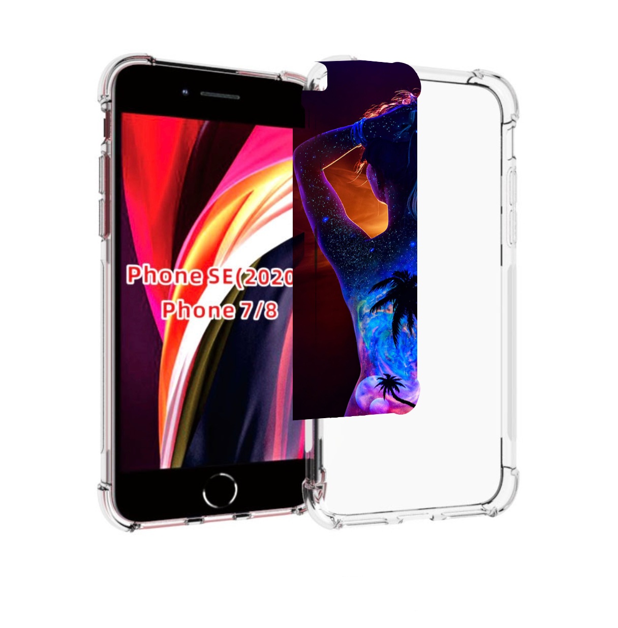 

Чехол MyPads Девушка-и-пальмы женский для iPhone 7 4.7 / iPhone 8 / iPhone SE 2 (2020), Прозрачный, Tocco