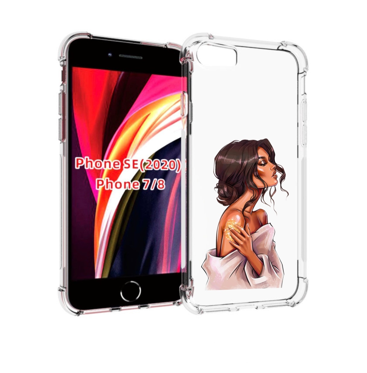 

Чехол MyPads Девушка-нежная женский для iPhone 7 4.7 / iPhone 8 / iPhone SE 2 (2020), Прозрачный, Tocco