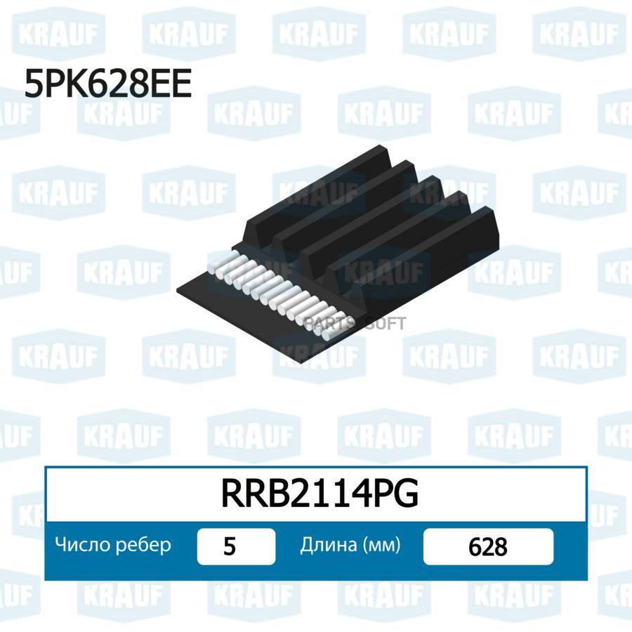 

Ремень Поликлиновой Krauf арт. RRB2114PG