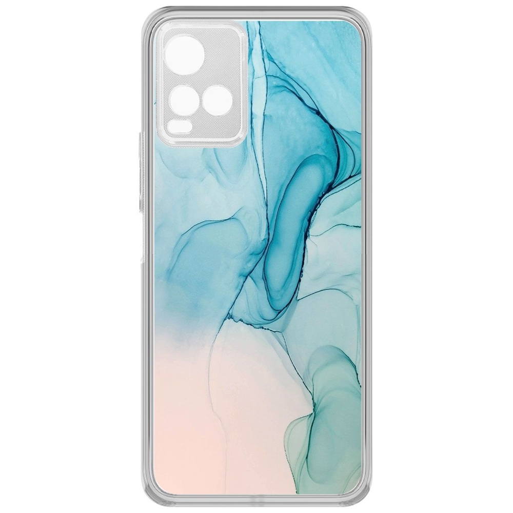 

Чехол-накладка Krutoff Clear Case Абстракт разводы для Vivo Y21, Прозрачный