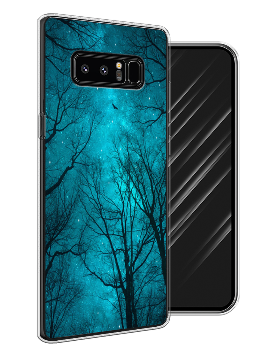 

Чехол Awog на Samsung Galaxy Note 8 "Сказочный лес", Черный;голубой, 25250-4